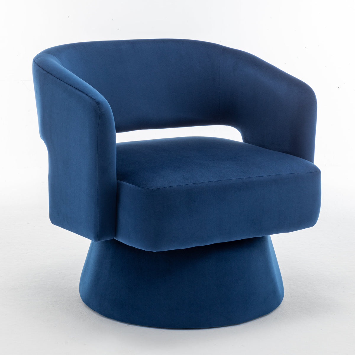 Swivel Barrel Chair, Velvet Accent Armchair 360 Degree Swivel