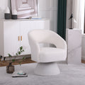 Swivel Accent Round Barrel Armchair in Fabric
