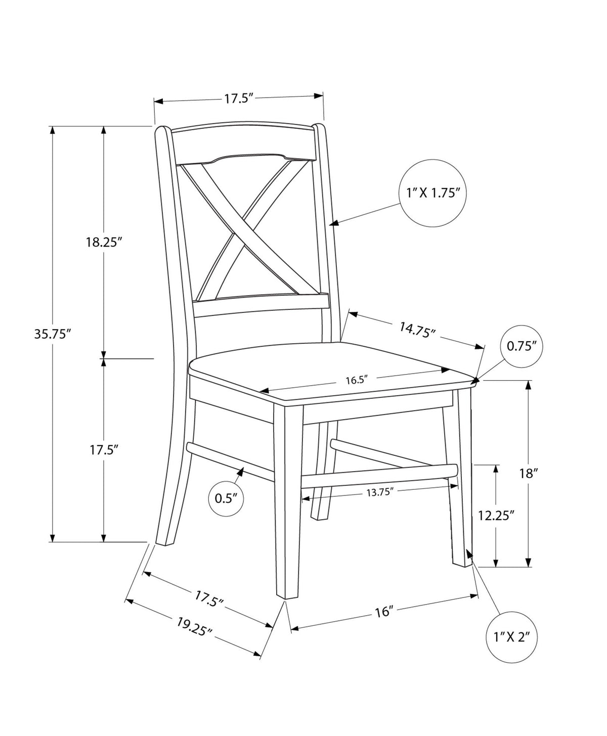 Dining Chair, Dining Room, Transitional (Set of 2)