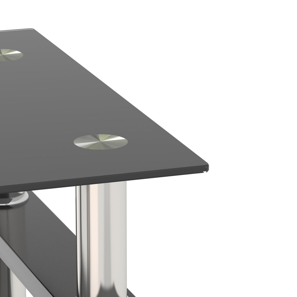 Set of 2, Modern Tempered Glass Tea Table, Coffee Table