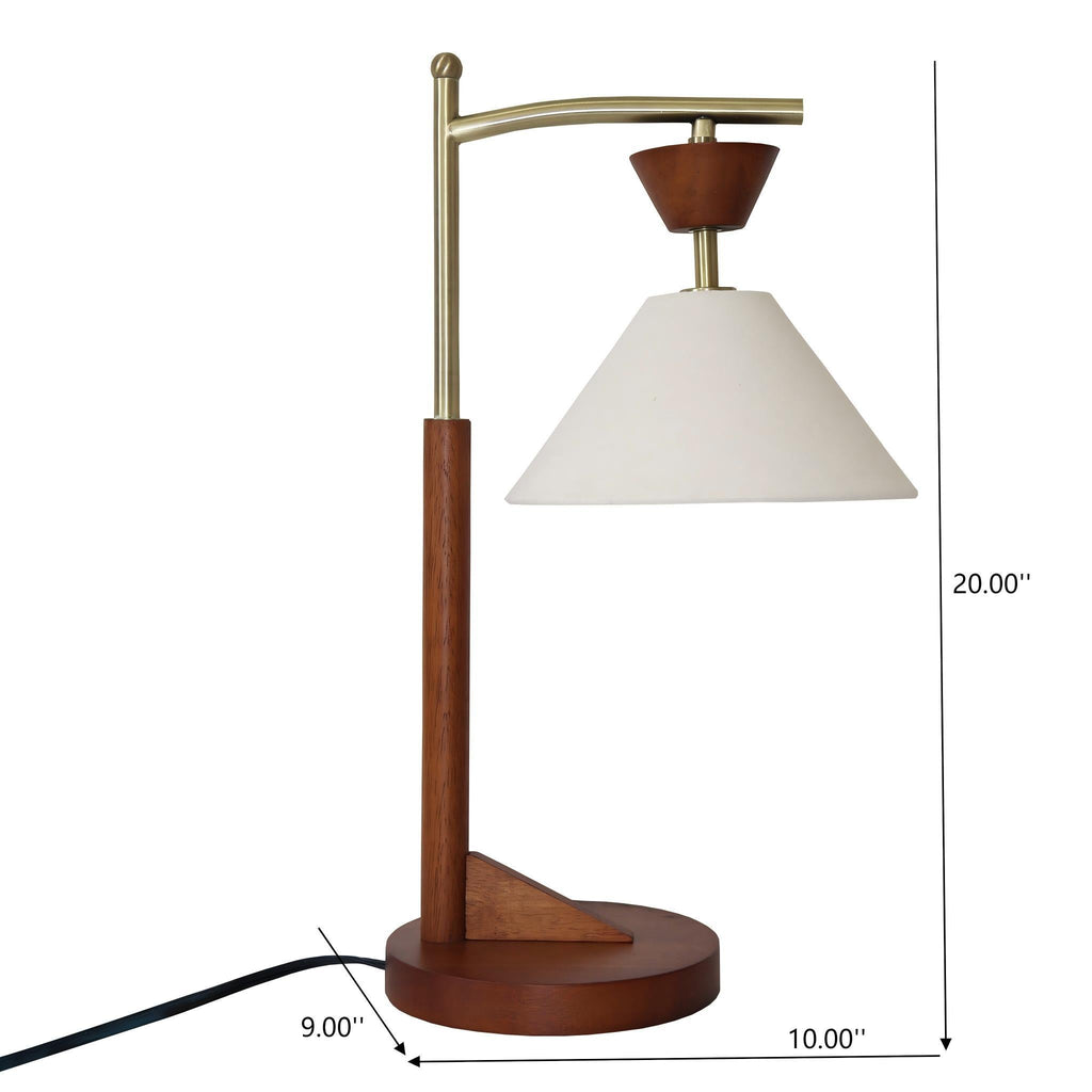 Nightstand Desk Lamp With Cone Shade