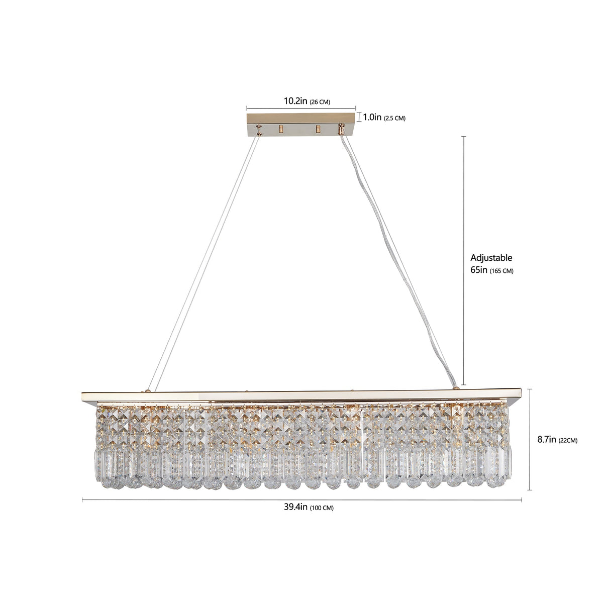 Modern Crystal Chandelier for Dining Room 8-Light
