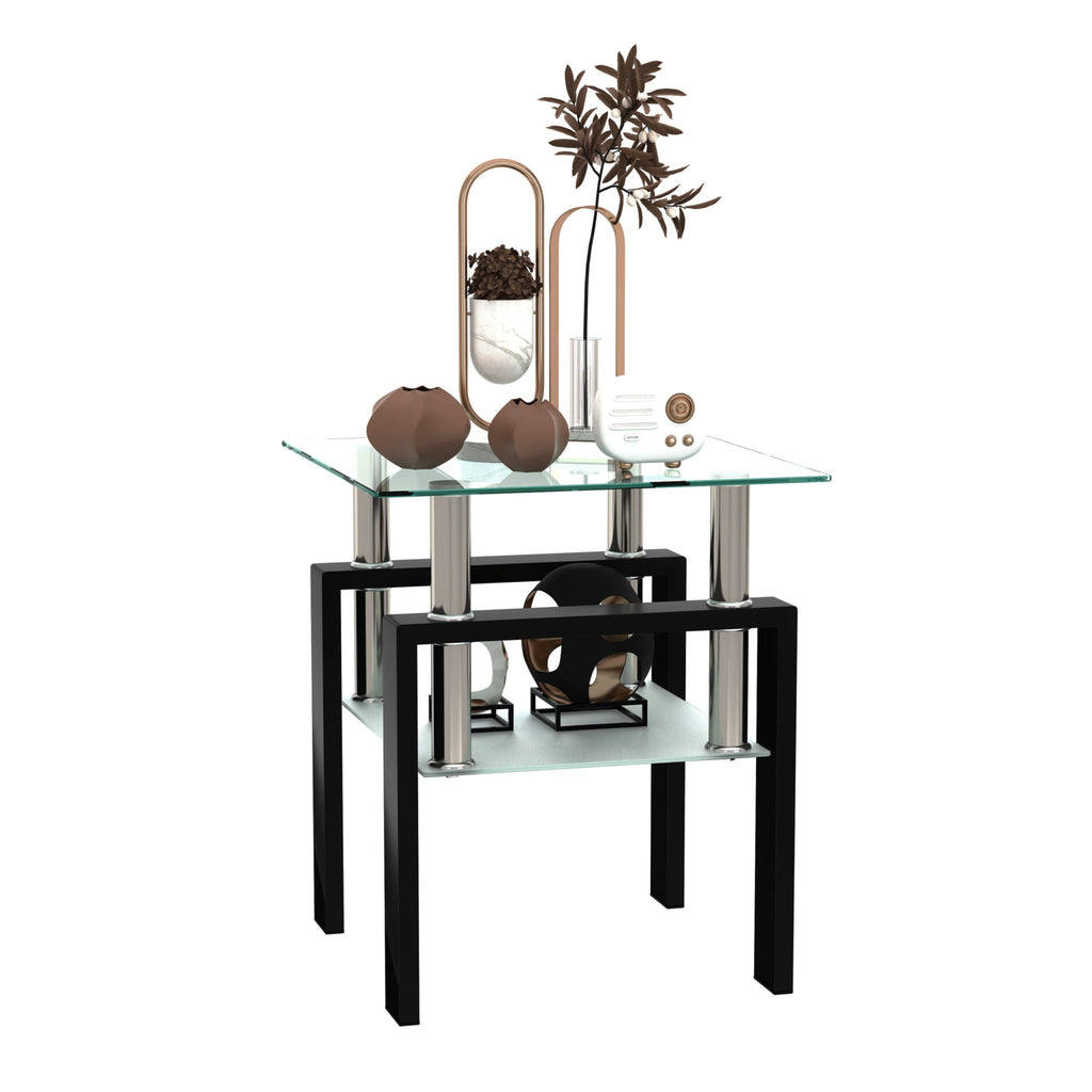 1-Piece Modern Tempered Glass Tea Table Coffee