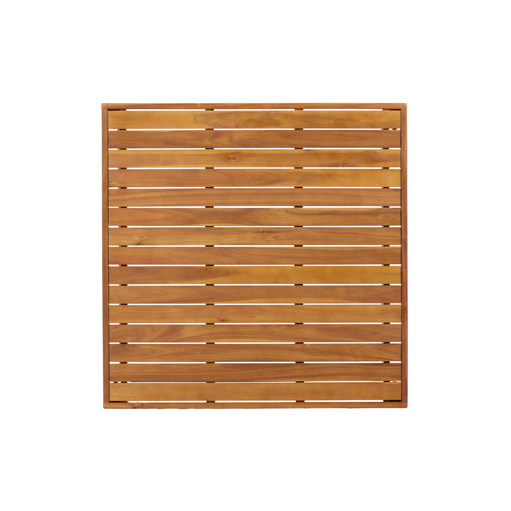 41.14-Inch Teak Acacia Solid Wood Outdoor Dining Table