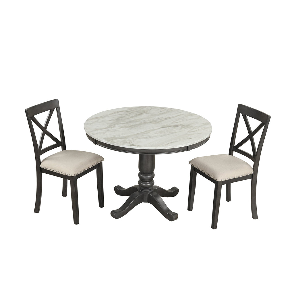 5 Pieces Dining Table and Chairs Set for 4