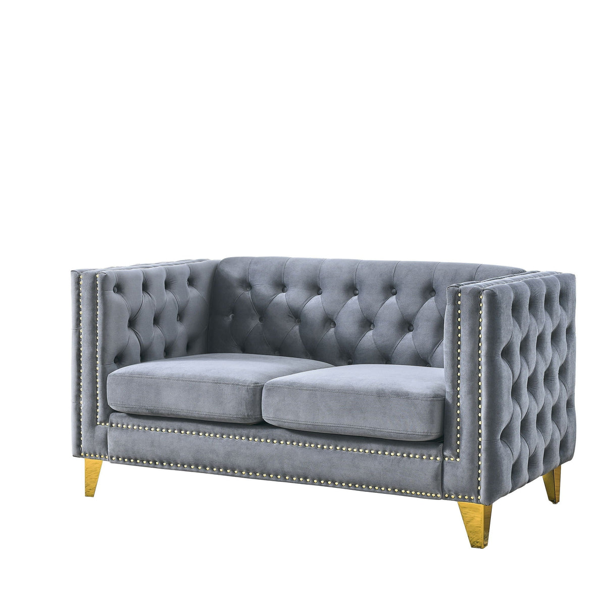 Upholstered Couch Sofa With Button Tufting