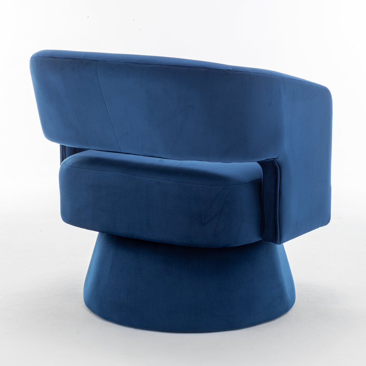 Swivel Barrel Chair, Velvet Accent Armchair 360 Degree Swivel