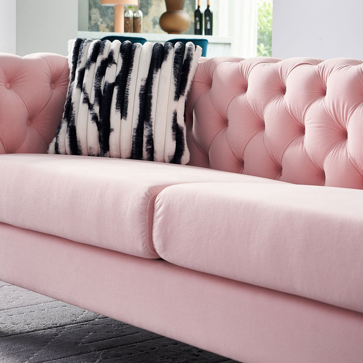 Chesterfield - Modern Tufted Sofa, 84.25''W Couch
