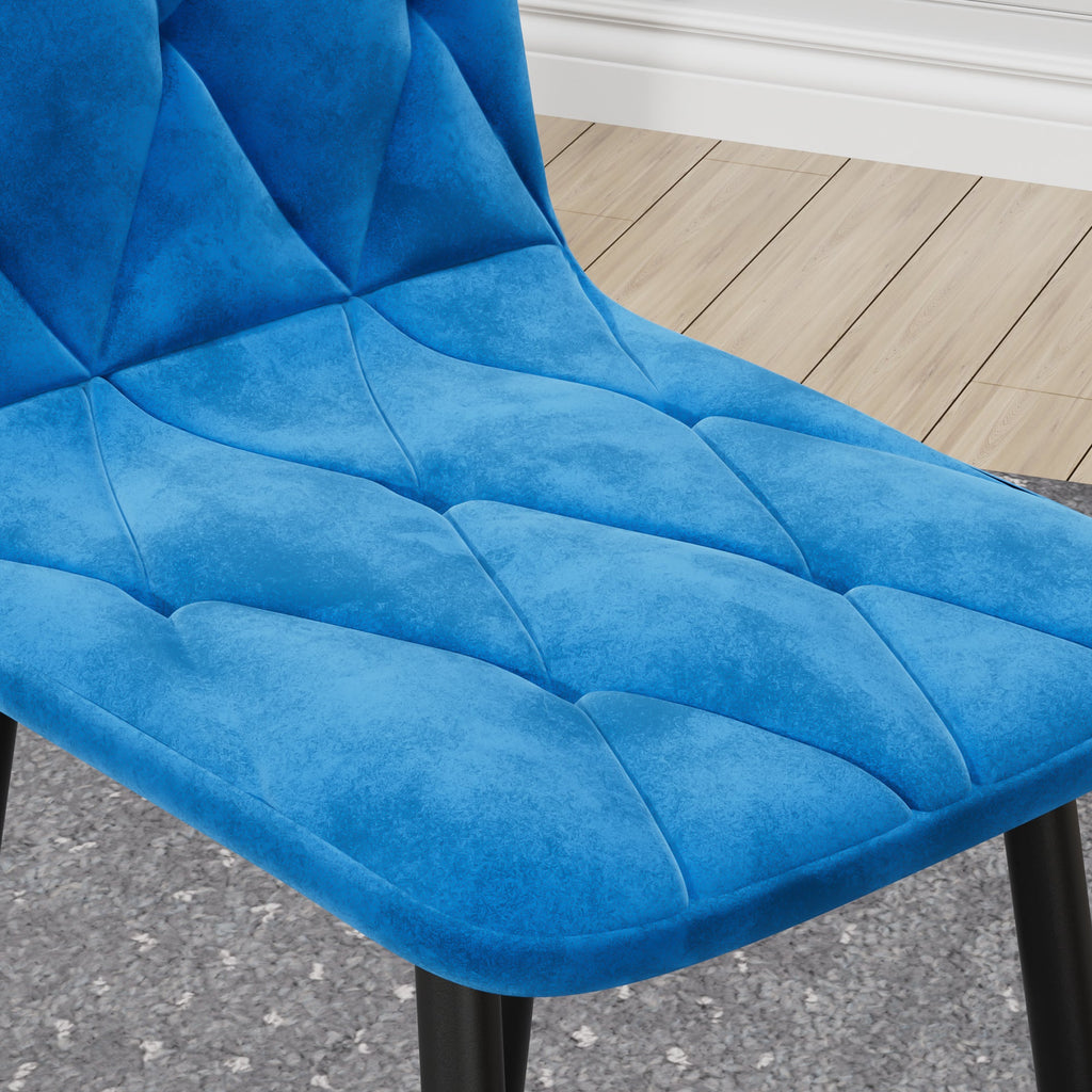 Dining Chairs Set of 4, Modern Velvet Dining Chair Upholstered Cushion Seat
