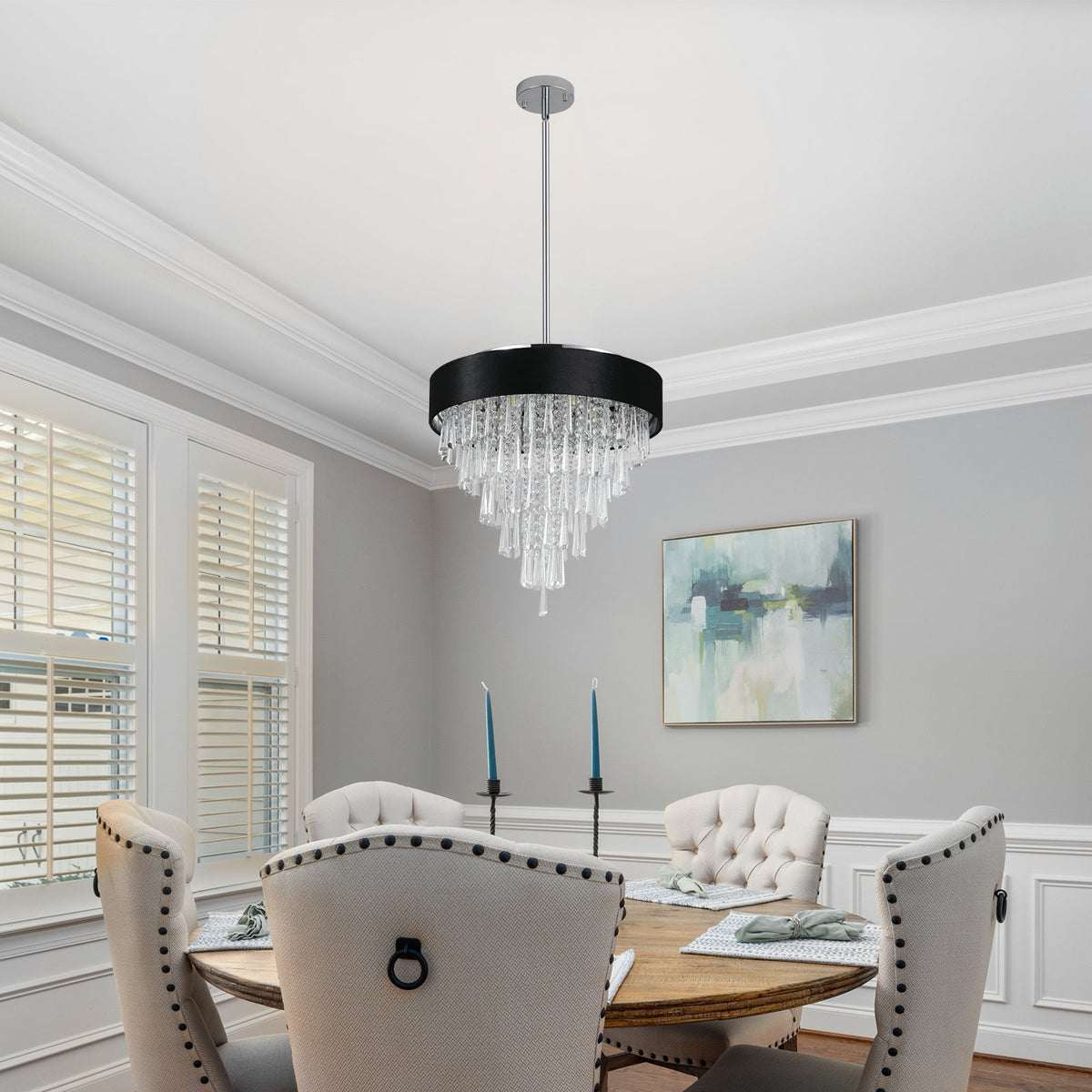 Modern Crystal Chandelier for  Living-Room Round Cristal Lamp