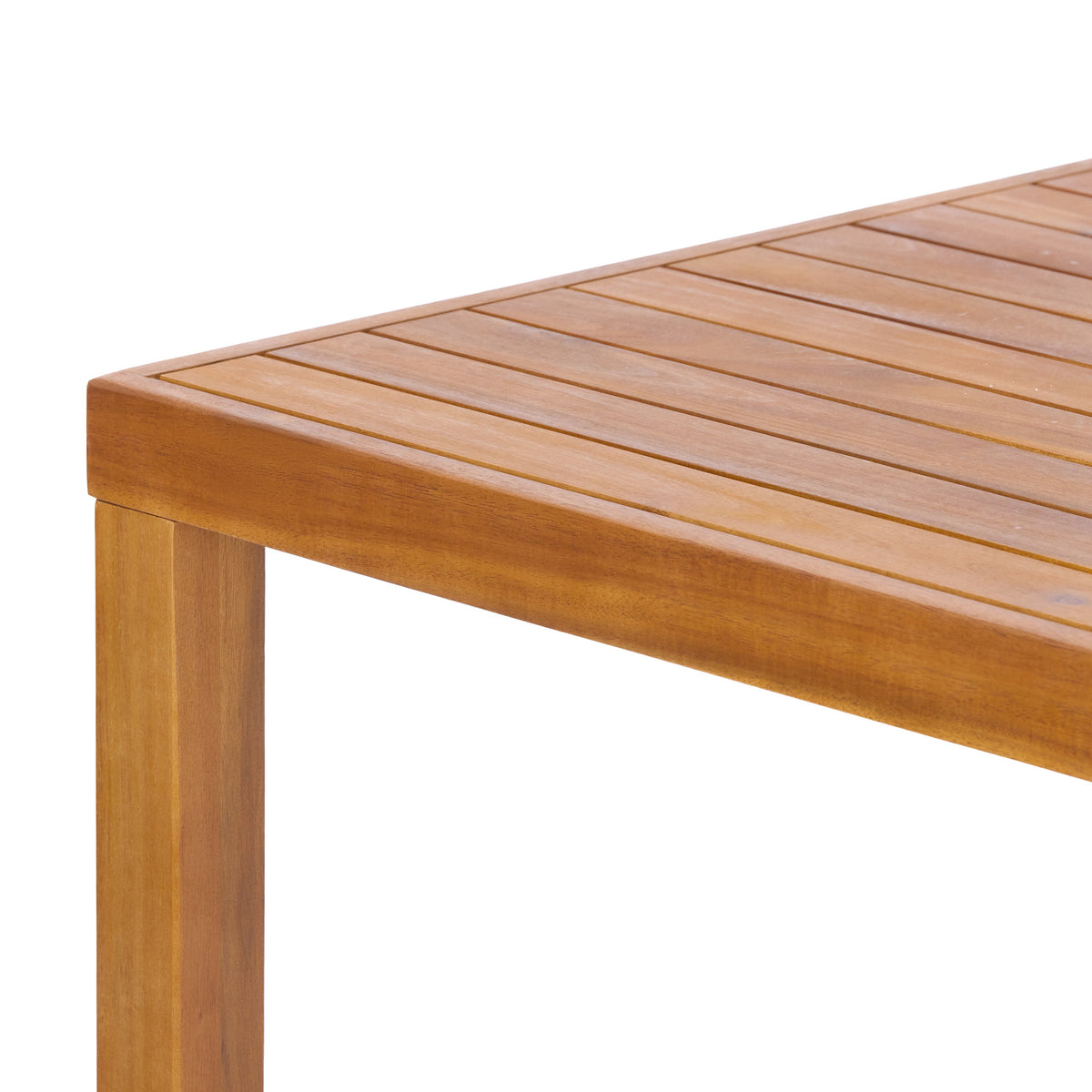 41.14-Inch Teak Acacia Solid Wood Outdoor Dining Table