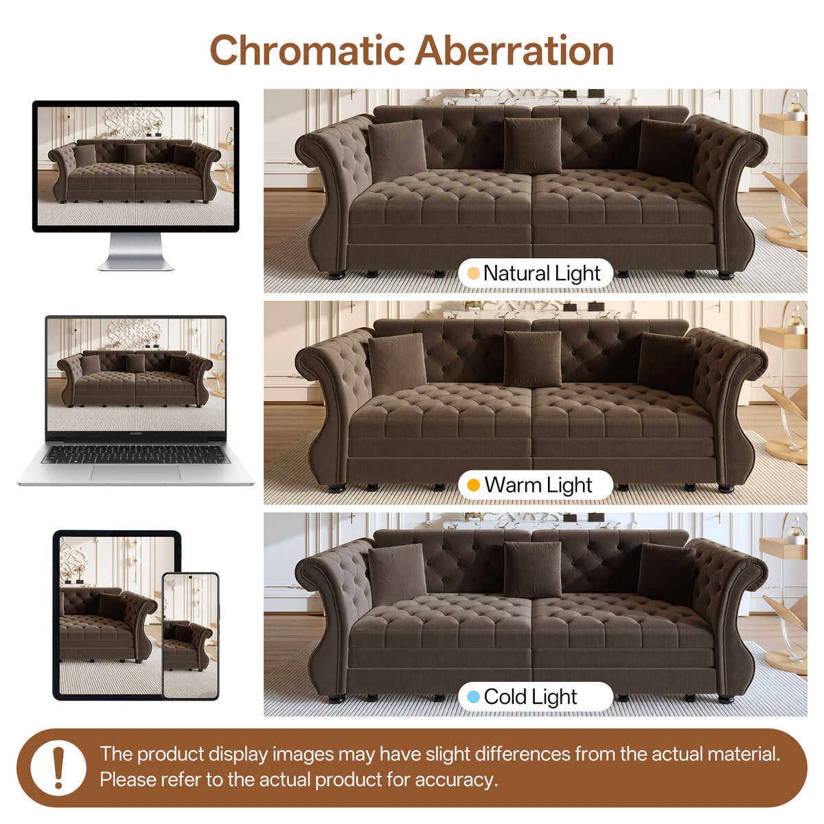 Oversized Chesterfield Pull Out Sofa Bed with Flower Tufting