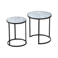 Round End Table With Sturdy Metal Frame For Small Space