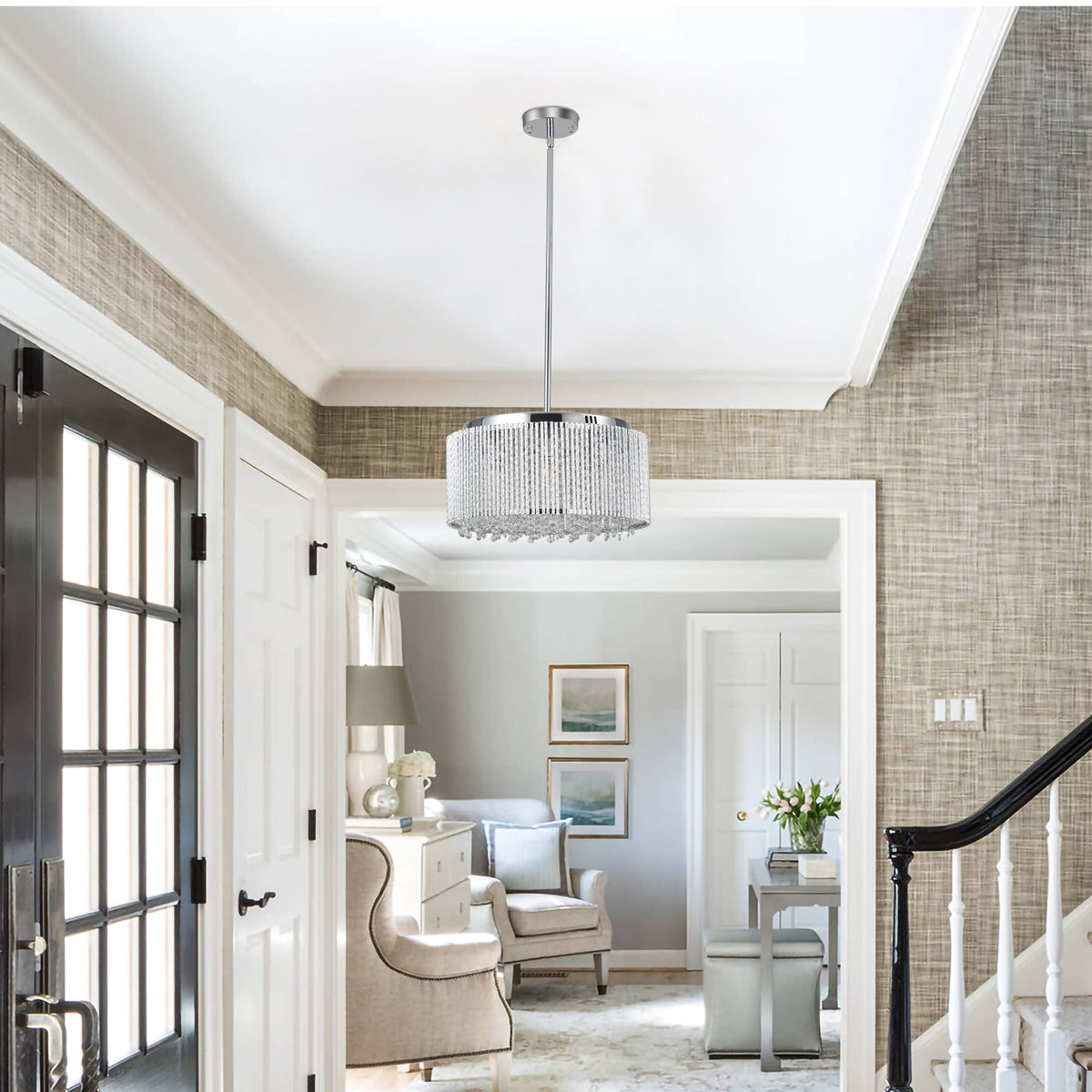 Modern Crystal Chandelier for Living-Room Round Cristal Lamp