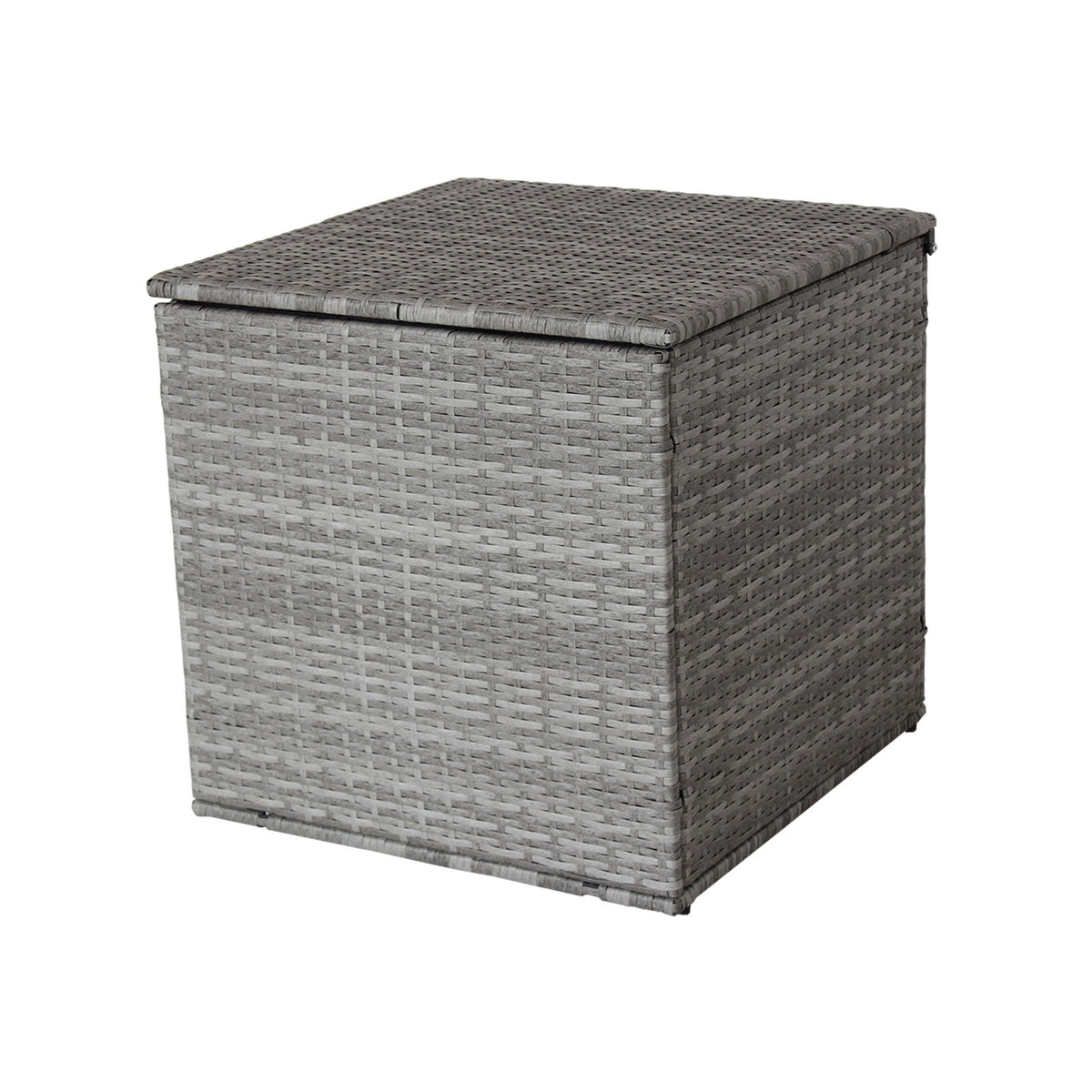 4 Piece Patio Sectional Wicker Rattan Sofa Set with Storage Box Grey
