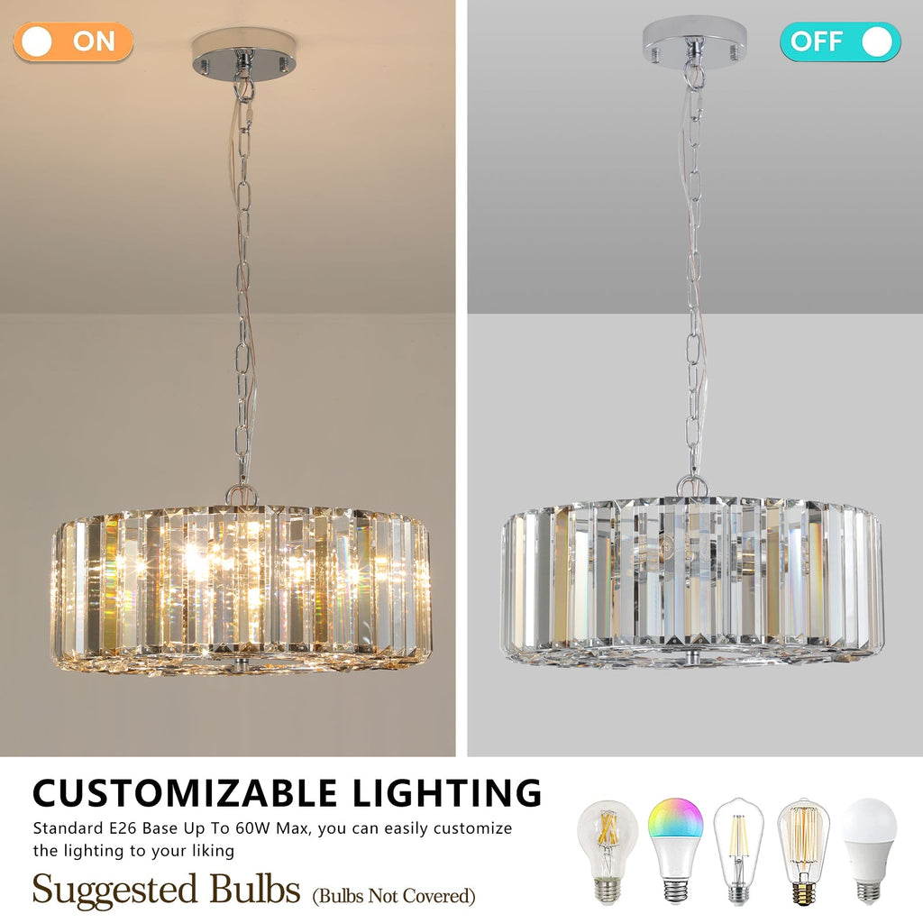 Modern Crystal Chandelier for Living-Room Round Cristal Lamp