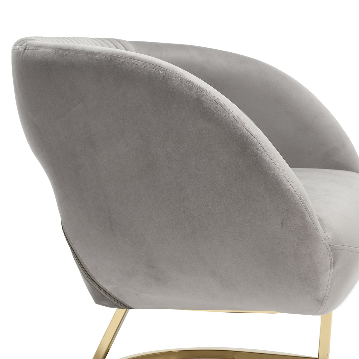 Upholstered Tufted Linen Fabric Accent Chair