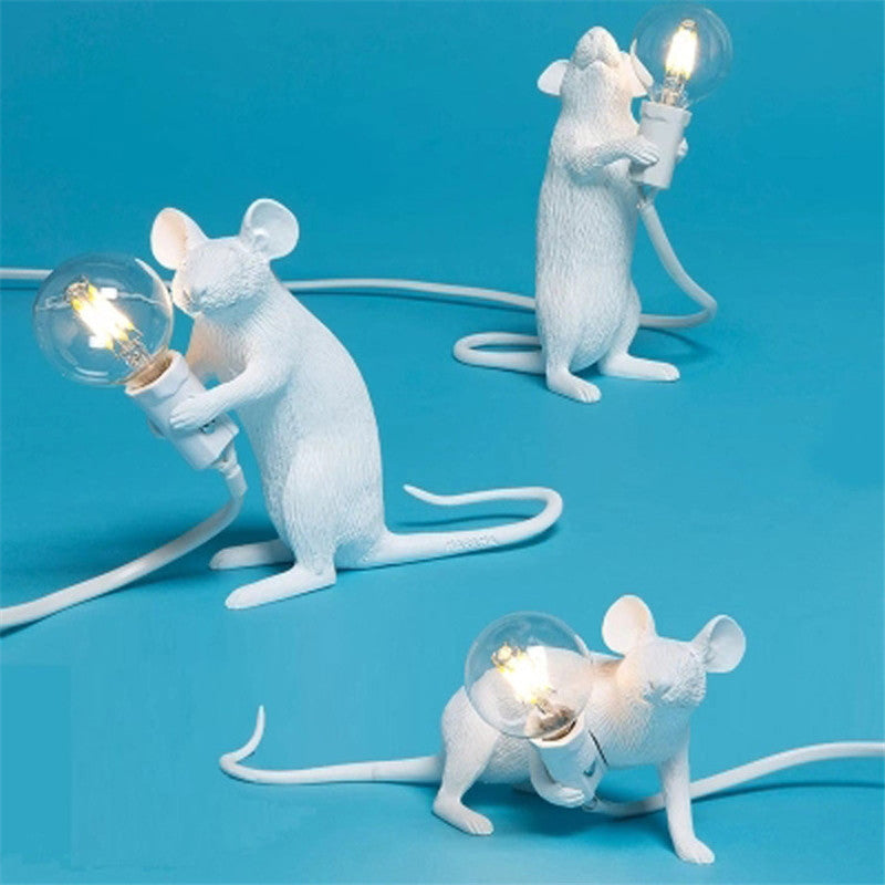 Resin Animal Mouse Table Lamp