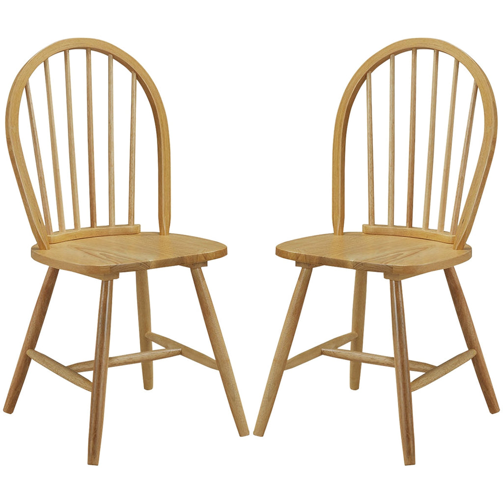 2 Vintage Windsor Wood Chair with Spindle Back for Dining Room