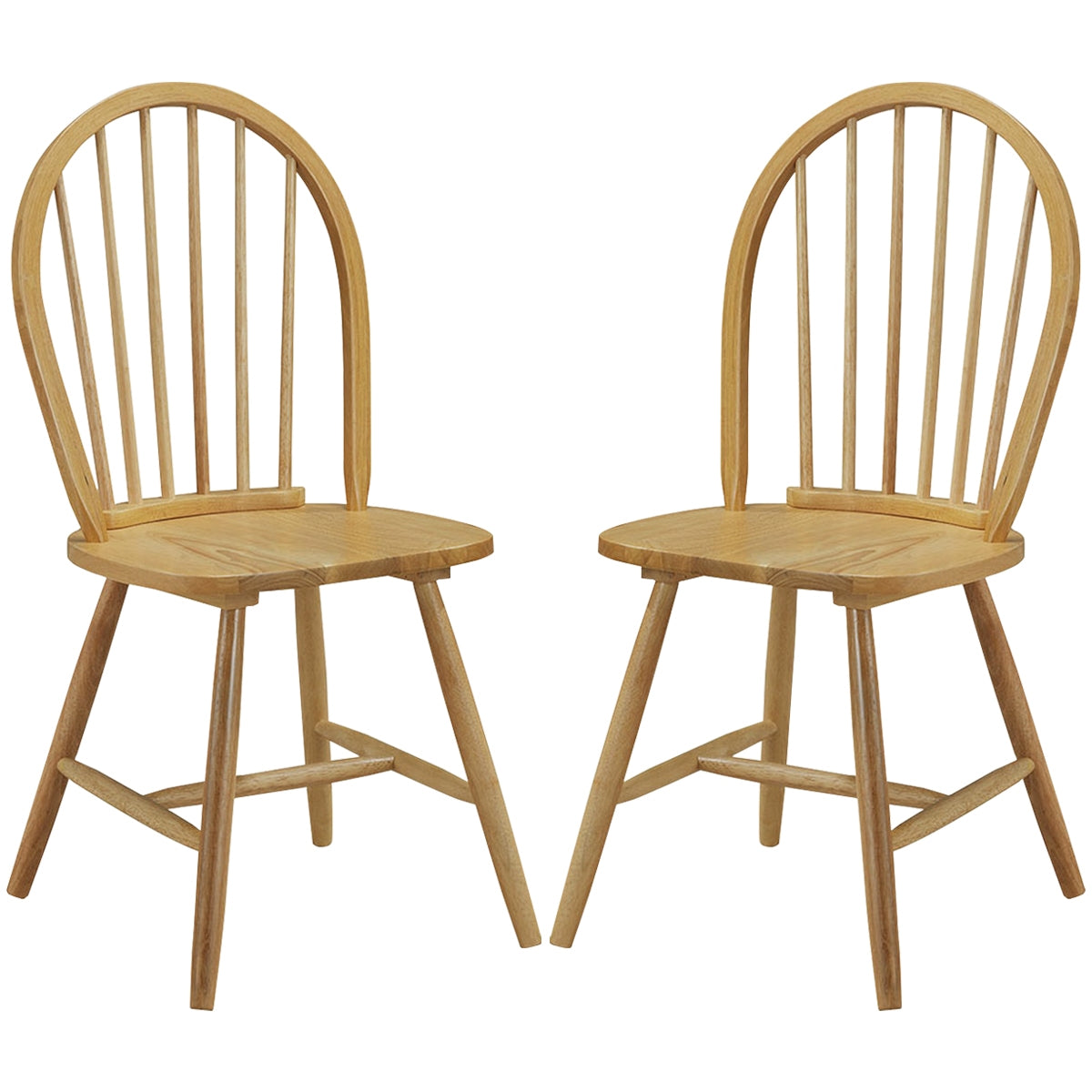 2 Vintage Windsor Wood Chair with Spindle Back for Dining Room