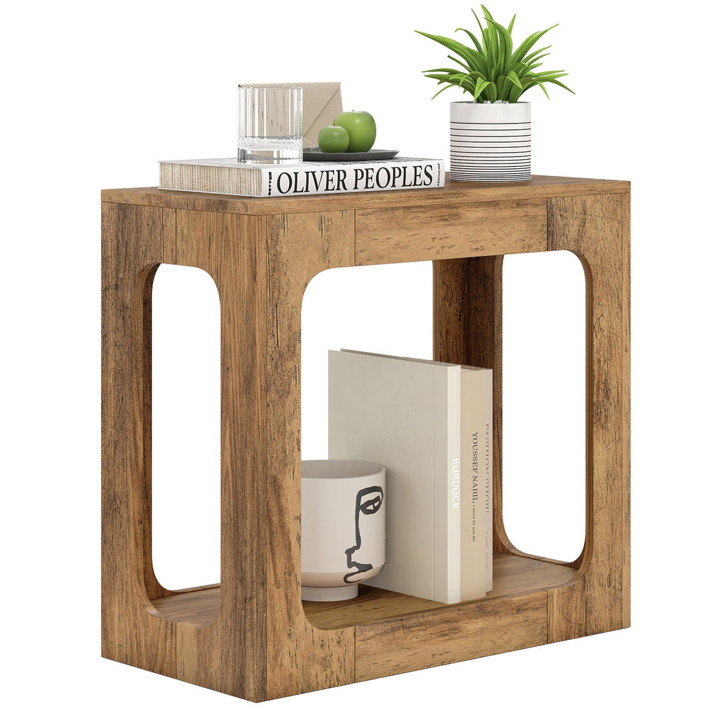 2-Tier End Table with Storage Shelf