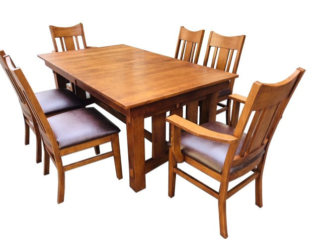 Oak Dining Table and Chairs Set