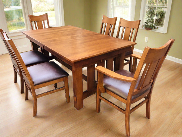 Oak Dining Table and Chairs Set