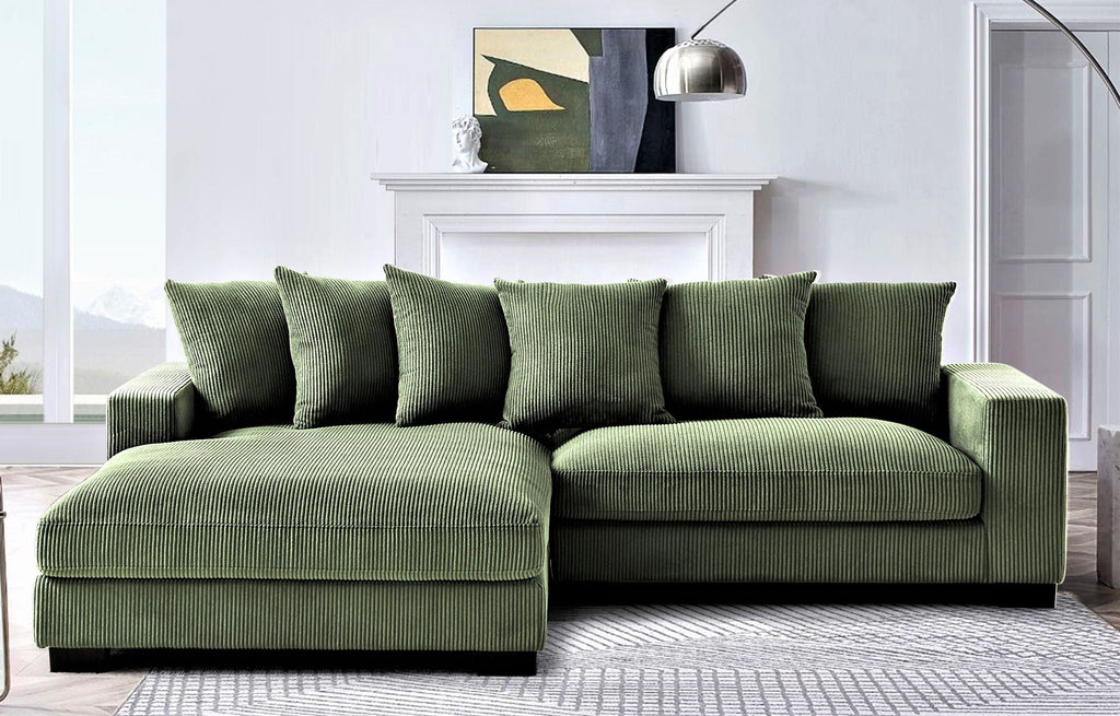 Oversized 2 Piece Sectional Couches, L Shaped Sofa With Chaise