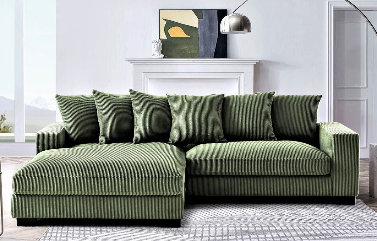 Oversized 2 Piece Sectional Couches, L Shaped Sofa With Chaise