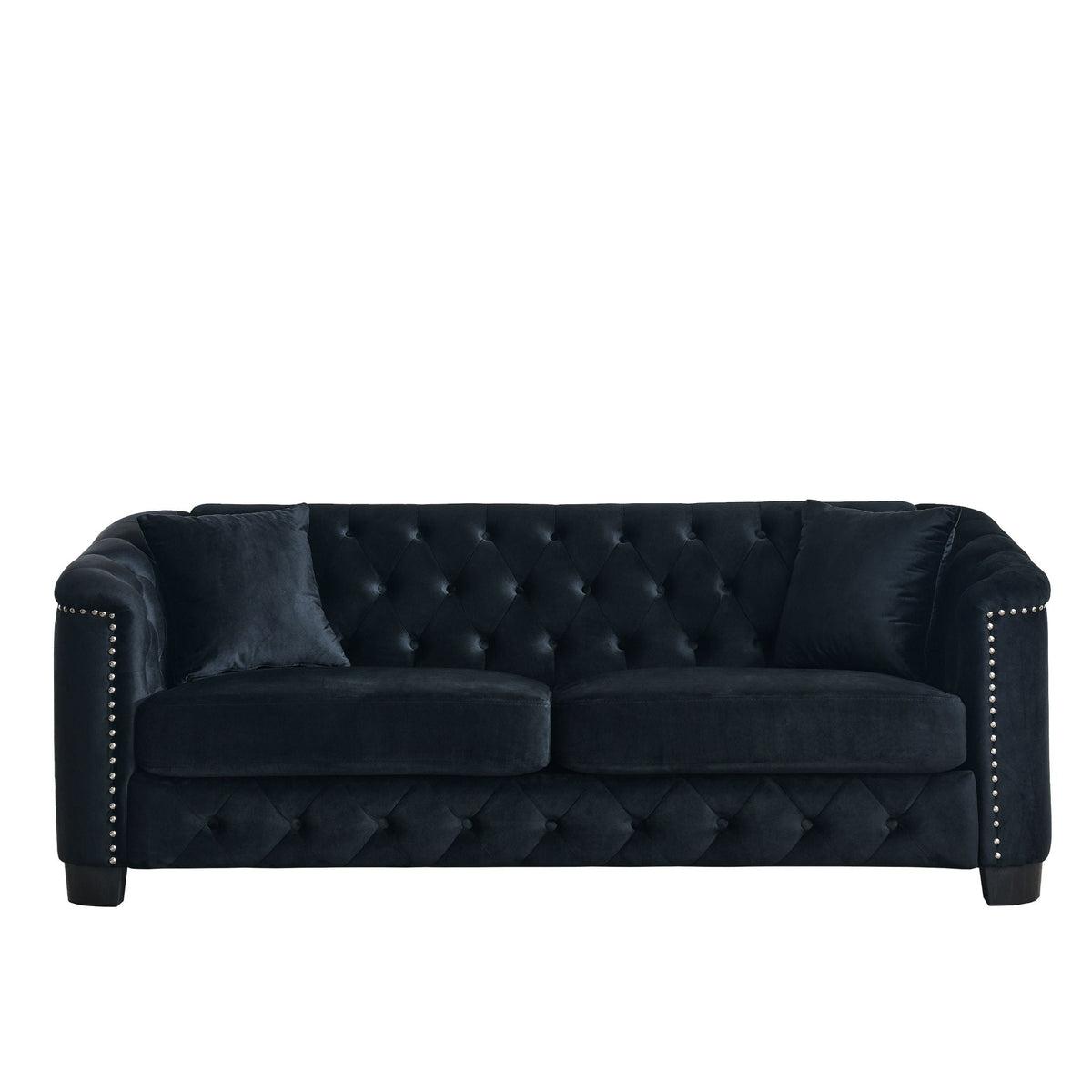 Modern Chesterfield Sofa With Tufted Backrest