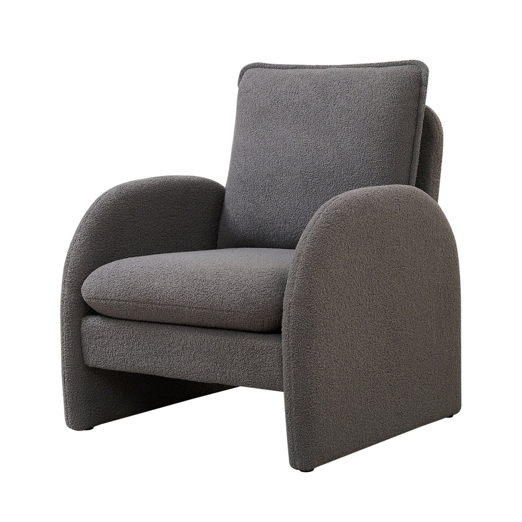 Modern Sherpa Upholstered Accent Chair