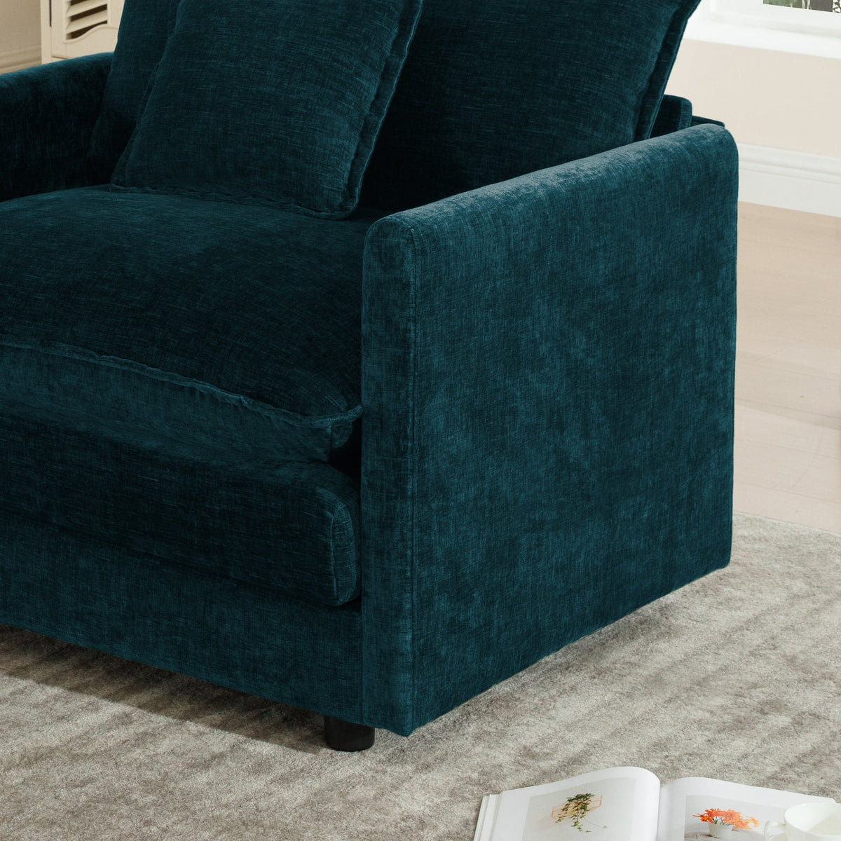 Modern Fabric Loveseat Sofa Couch