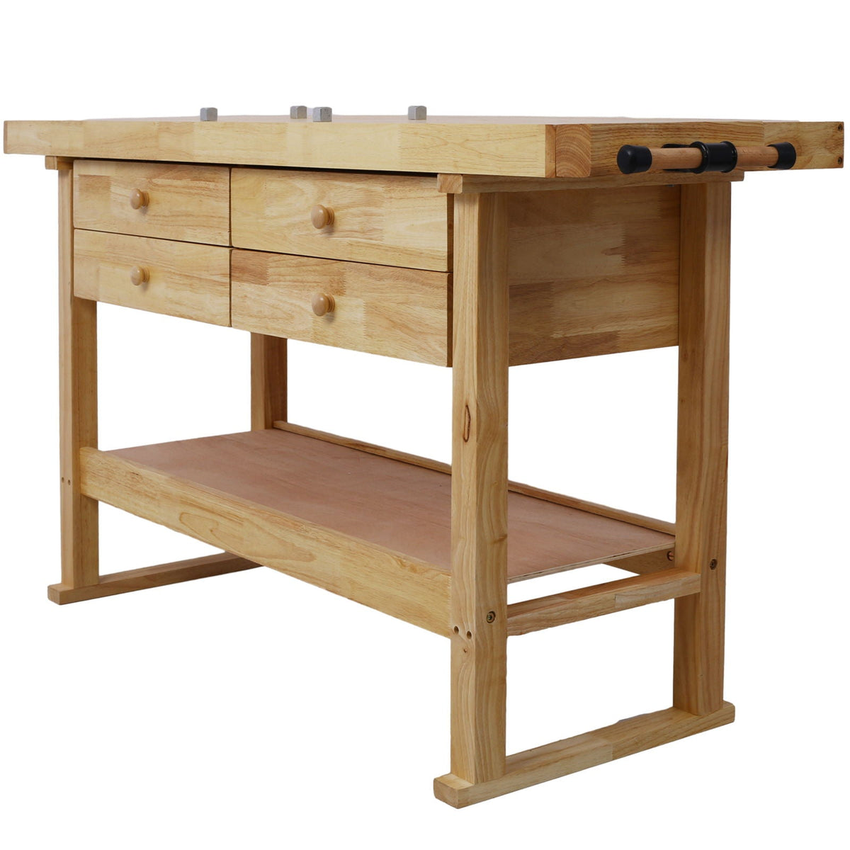 Workbench With 4 Drawers Wooden Workbench For Garage Workshop