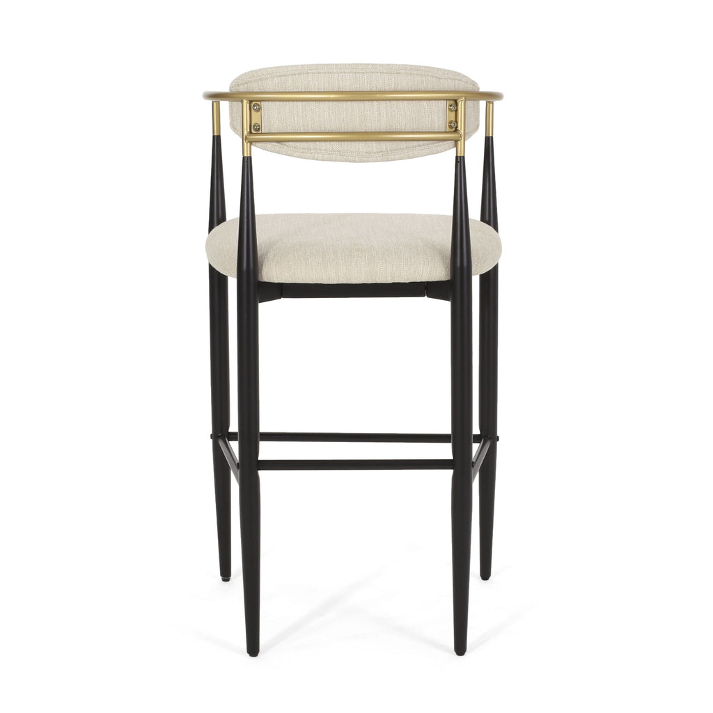 Upholstered Bar Stools With Backs For Kitchen Island (Set of 2)