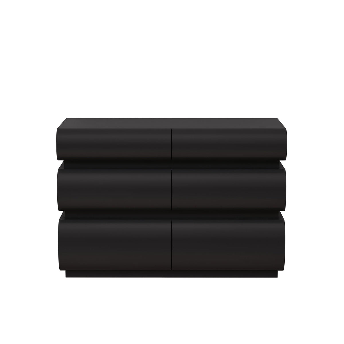 Minimalist Modern 6 Drawer Dresser, Handle Free Design With Wide Storage