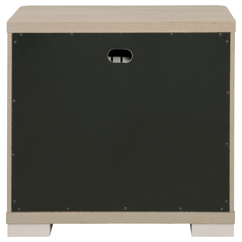 Mirador Light Elm 2-Drawer Nightstand Bedside Table