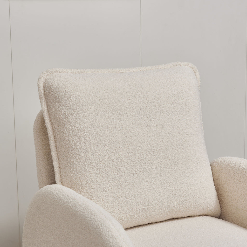 Modern Sherpa Upholstered Accent Chair