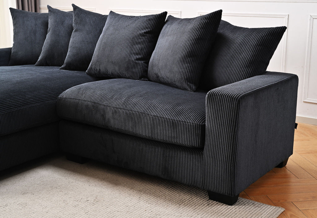 Oversized 2 Piece Sectional Couches, L Shaped Sofa With Chaise
