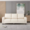 3-Seat Sofa, Modern Fabric Sofa Couch with Storage
