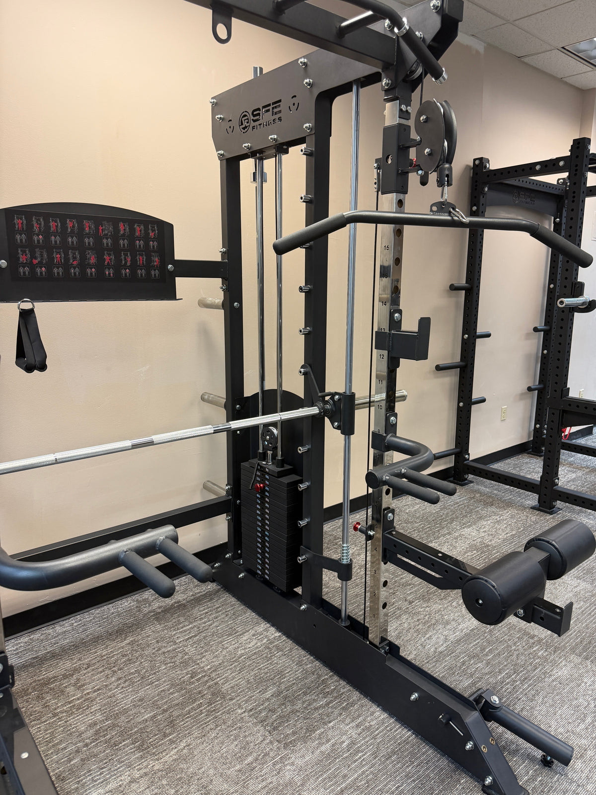All-in-One Home Gym, Power Rack w/ Smith Machine