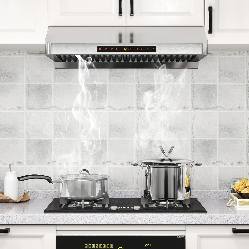 30 Inch Under Cabinet Range Hood with Oil Collector 900 CFM Stainless
