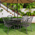 5PCS Dining Table Set  Patio Includes 1 Round Table and 4 Chairs