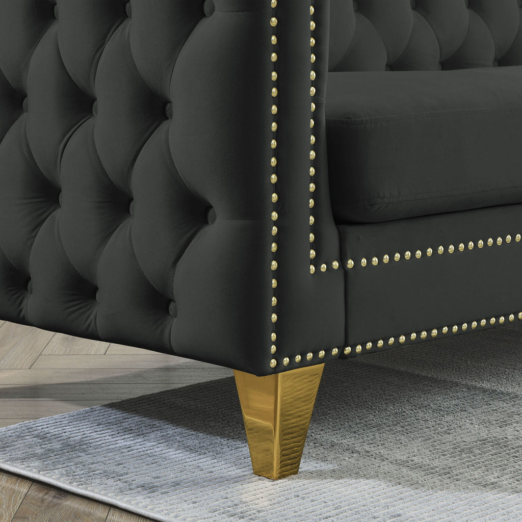 Upholstered Couch Sofa With Button Tufting