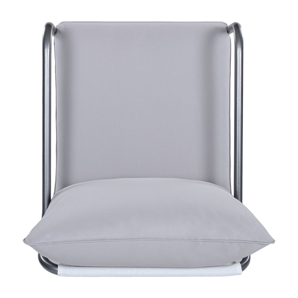 Outdoor Aluminum Frame Patio Armchair with Water Resistant Cushion - Light Gray