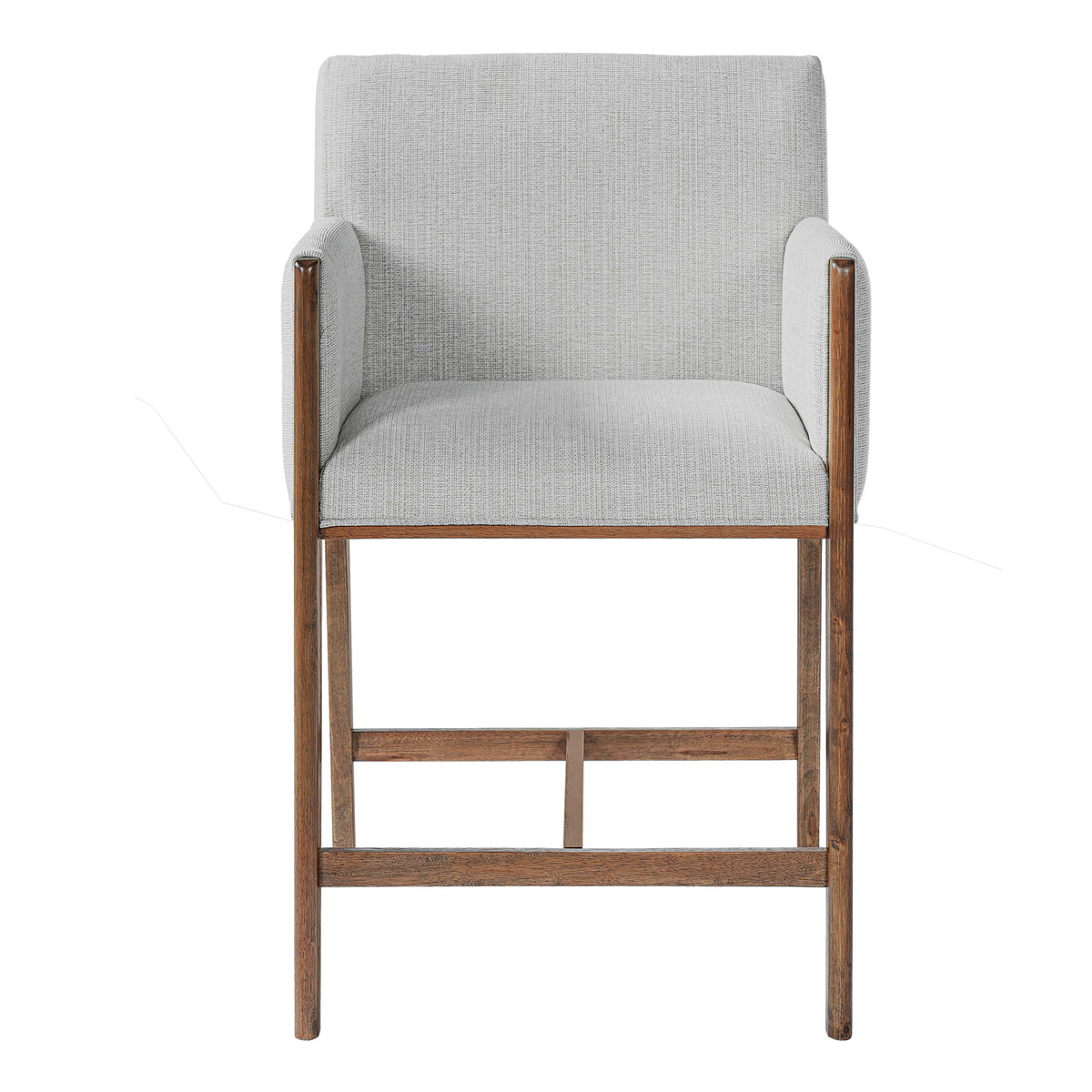 24'' Seat Height Upholstered Counter Stools with Arms