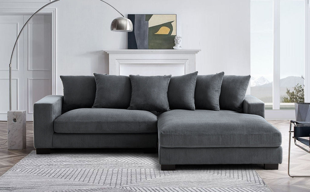 Oversized 2 Piece Sectional Couches, L Shaped Sofa With Chaise