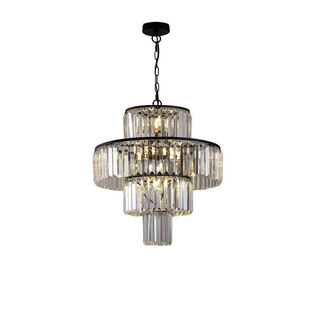 Black  Luxury Crystal Chandelier Light Fixture