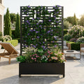 Metal Planter Box with Trellis
