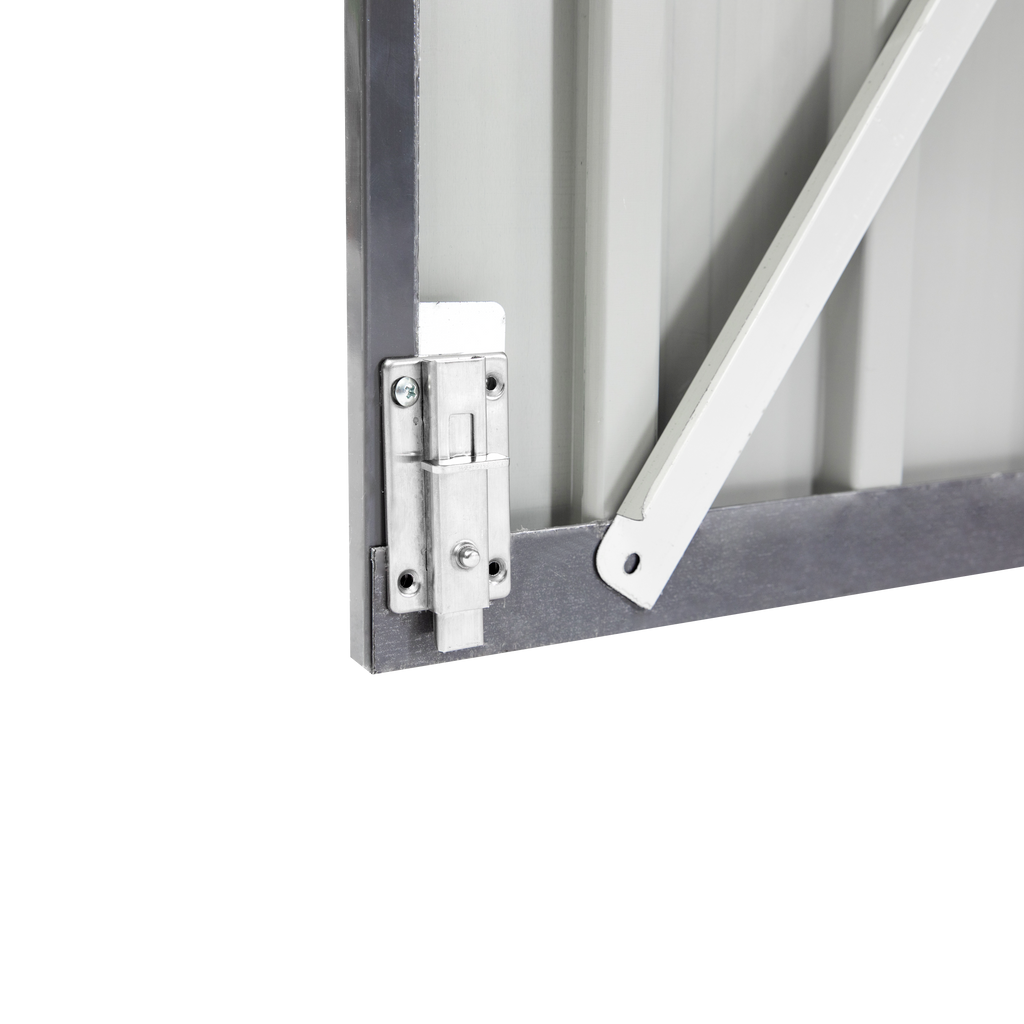 Garden Metal Storage Shed Gray White 6x4x6ft