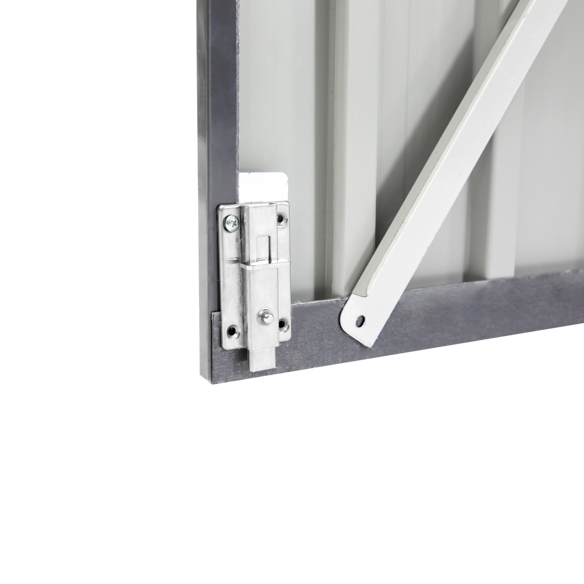 Garden Metal Storage Shed Gray White 6x4x6ft